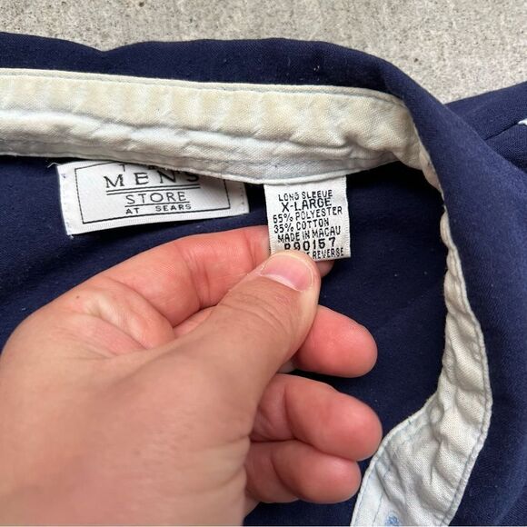 Vintage vertical stripe rugby shirt men’s XL - Picture 4 of 8